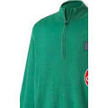 Men's FootJoy Heather Green Merino Half Zip Sweater